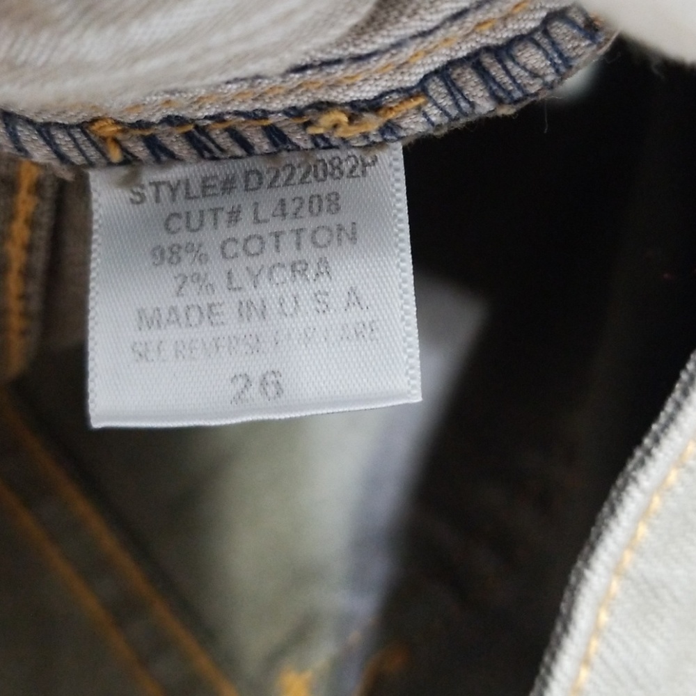 LF CarMar Light Olive Green Frayed Shorts 26 - Picture 4 of 6